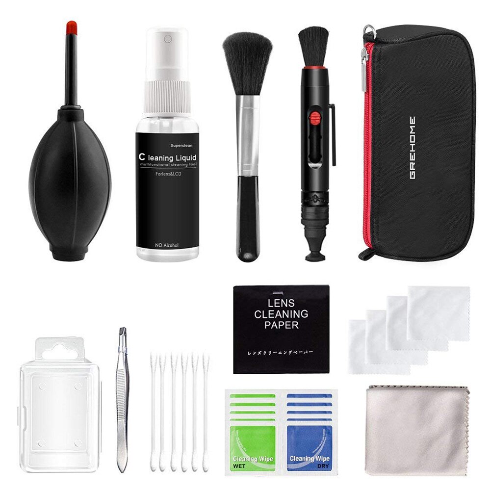 Camera Cleaner Set DSLR Lens Digital Camera Sensor Cleaning Tools Brush Tweezers Kit for Mobile Phone/Headphone/Computer/W: 01