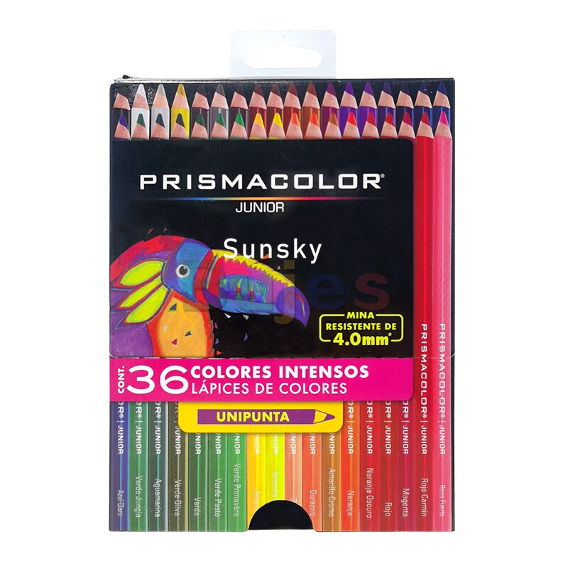 Originele 24 48 72 132 150 Prismacolor Premier Zachte Kleurpotlood Prismacolor Sanford Schets Potlood Met 10 Art Gereedschap Tin doos: 36 junior