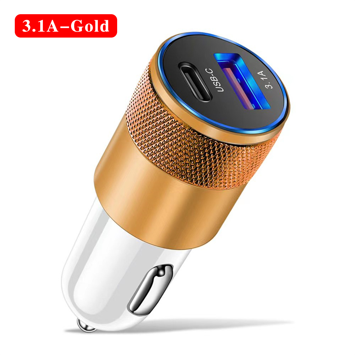66W Auto-Ladegerät-Adapter USB Typ C Schnelllade-Stecker PD Zigarettenanzünder-Buchse für iPhone Xiaomi Huawei Mobiltelefone: Himmelblau