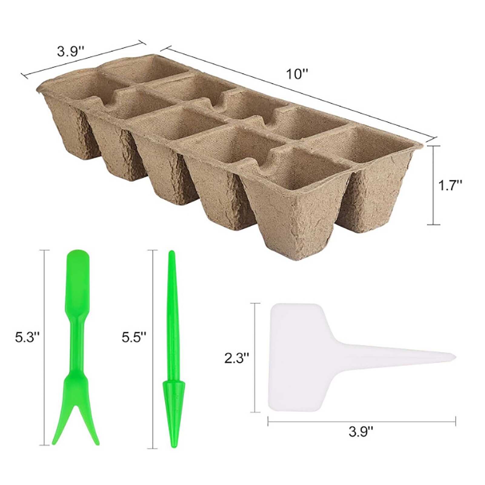 10PCS Seed Starter Pots Trays Kit 12-Hole Pulp Seedling Tray Disposable Nursery Tray Biodegradable Peat Pots Seed Nursery Pots