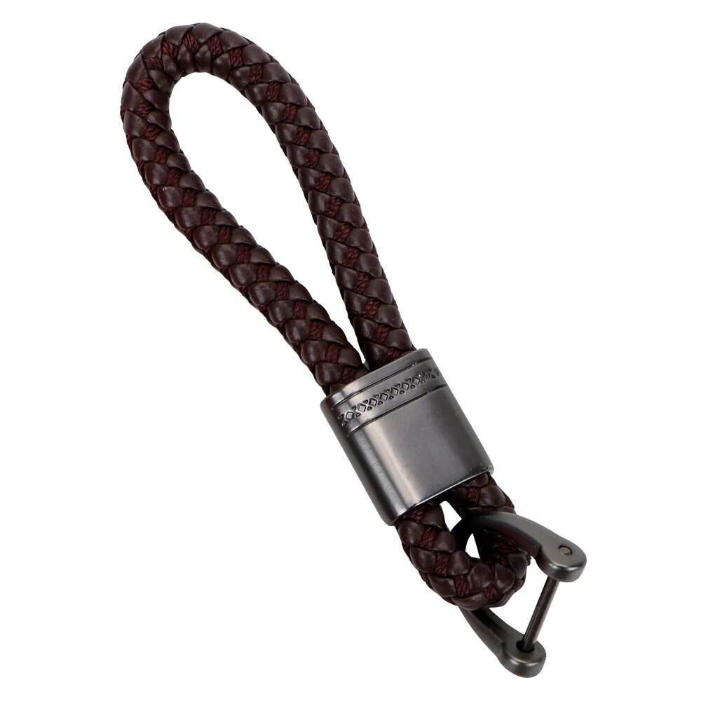 YOSOLO Thick Rod Car Keychain Metal Key Rings Interior Accessories Classic Key Ring D Shape Horseshoe Key Holder: Coffee Long keyring