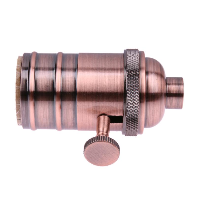 1pcs Rood Koper Retro Lamphouder Aluminium Lamphouder Vintage E27 Lamp Licht Socket Stand Duurzaam Verlichting Accessoires