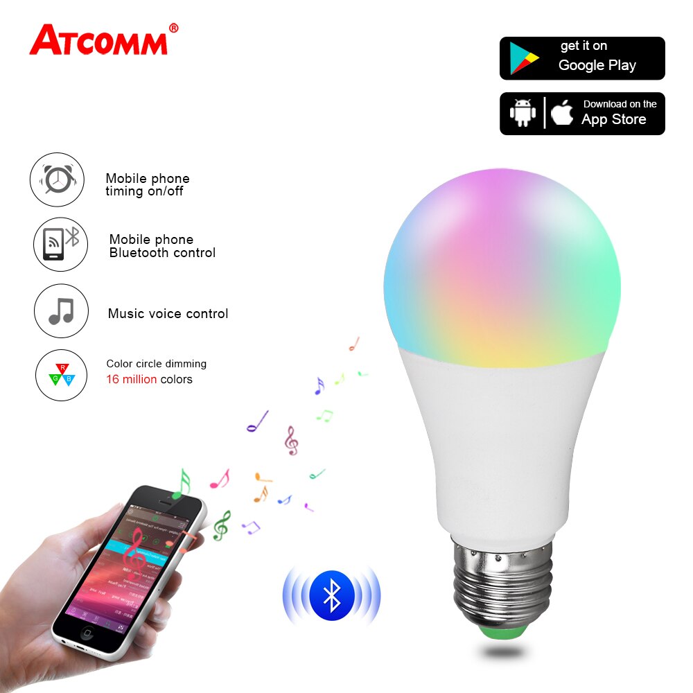 E27 Ampul LED RGBW Bluetooth Smart Lamp 15 W 20 W 85-265 V 20 Modi Muziek Controle Magic kleur Spaarlamp RGBW Lamp