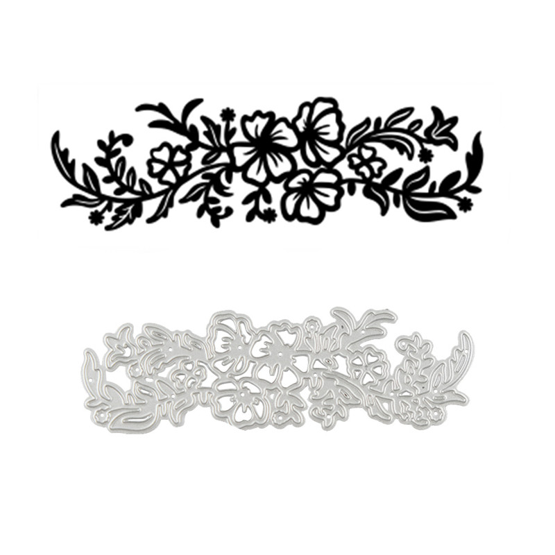 Eastshape Flower Border Metal Cutting Dies Floral Branch Frame DIY Scrapbooking for Card Making Embossing Stencil