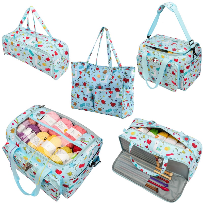 Knitting Sewing Set Storage Bag Crochet Hooks Thread Yarn Storage Bag DIY Wool Crochet Hooks Organizer Holder