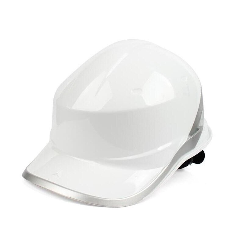Casco de seguridad de Material aislante ABS, casco de trabajo con rayas reflectantes, protector aislante para sitio de construcción: Blanco