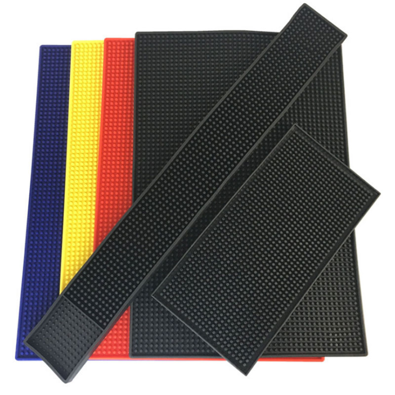 Tapis de barre en caoutchouc antidérapant barre coureur verre égouttoir bière boisson Rail barres tapis de Service E2S
