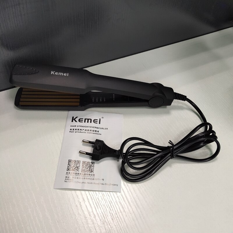Professionele Gegolfde Haar Curler Toermalijn Keramische Krultang Crimper Maïs Plaat Maïs Perm Spalk Haar Styling Tools 35D: no box