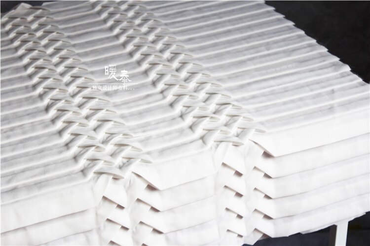 82*62cm Pleated Fabric Hand woven Chiffon three-dimensional texture fold fold geometry transform apparel DIY Fabric
