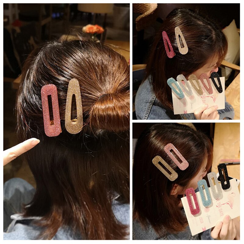 Japanese Style Hair Card Acrylic Candy Color Hair Clip Simple Acetate Hairgrips Leopard Duckbill Headdress Female