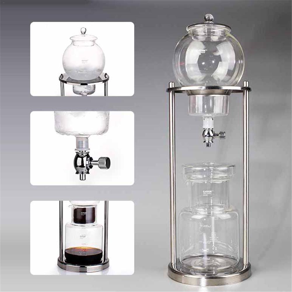 600ml Water Infusion Coffee Pot Reusable Glass Filter Tool Espresso Coffee Dropper Bottle Ice Cold Coffee Machine