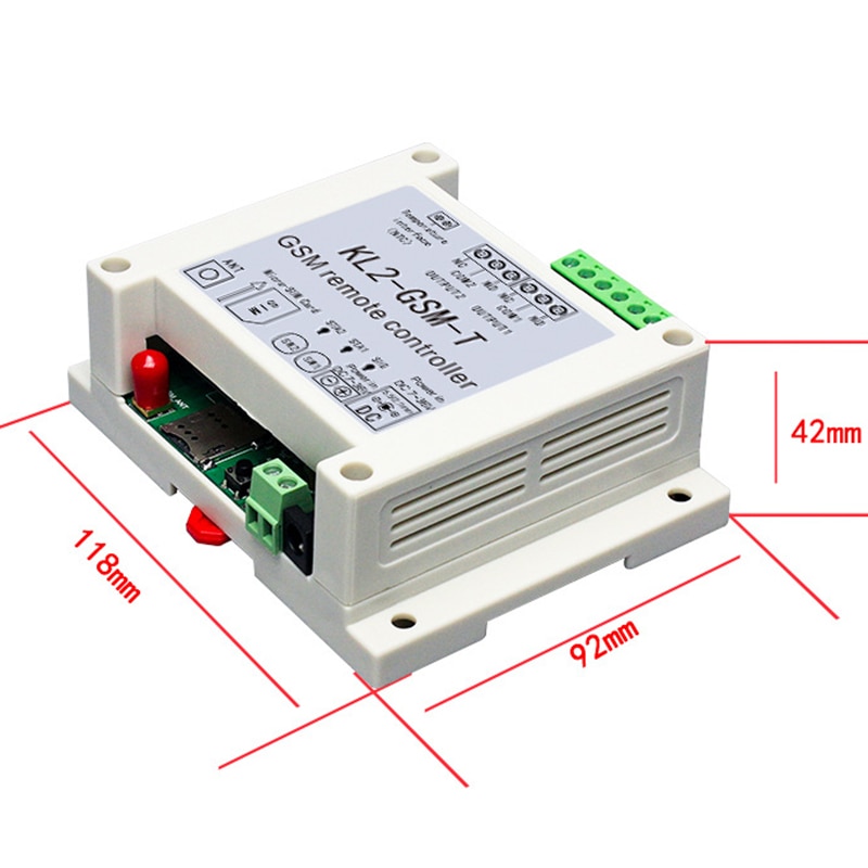 Gsm fjernbetjening relæ controller switch adgang controller med 2 relæ output en ntc temperaturføler