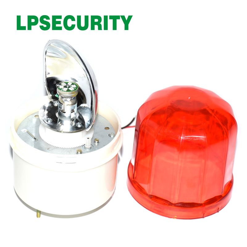 Lpsecurity  ip44 vandtæt udendørs roterende led blinkende lampe lys til portåbner motor barriereport (ingen lyd, beslag valgfri)