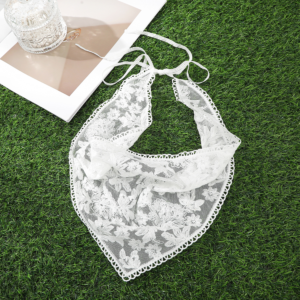 Molans triângulo branco bandana lenço de cabelo headbands bandana de cabelo elástico lenço de cabelo impressão lenços de cabelo acessórios para o cabelo: YELLOW