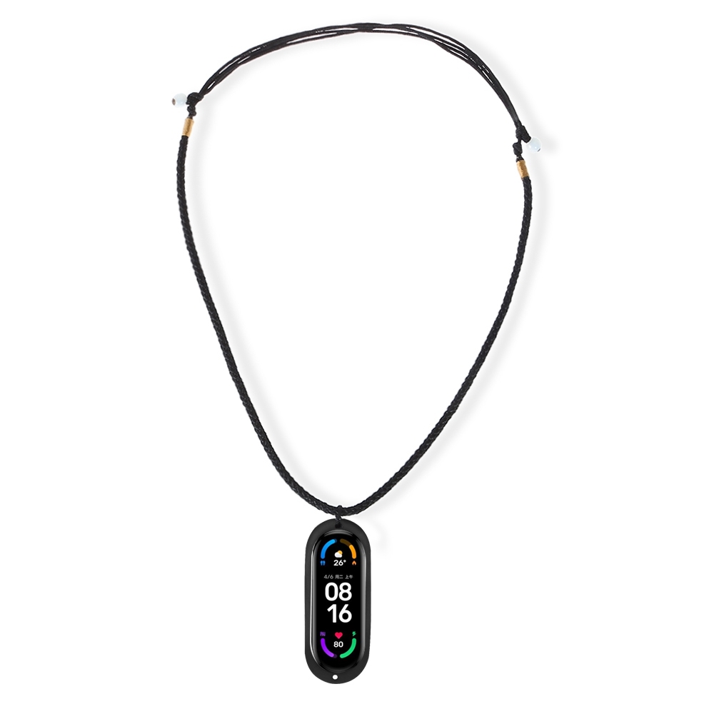 Leather Braided Bracelet for Xiaomi Mi Band 8 7 6 Strap Replacement Wristband Rope Necklace for Mi Band 5 4 3 Strap Accessories: XS / WHITE