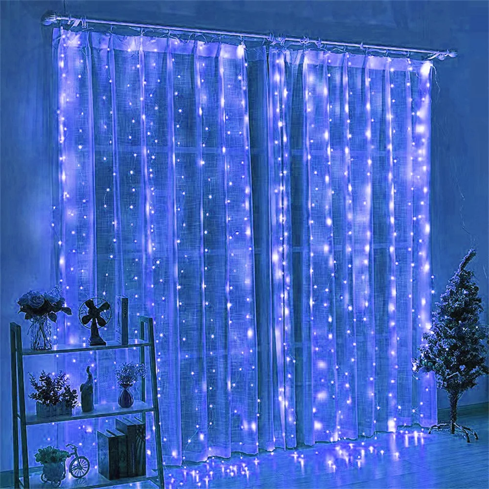 LED Vorhang Lichterkette 100er Schneeflocke – 2x1,2m, IP44 Wetterfest, Mit Fernbedienung & 8 Modi Für Drinnen & Draußen