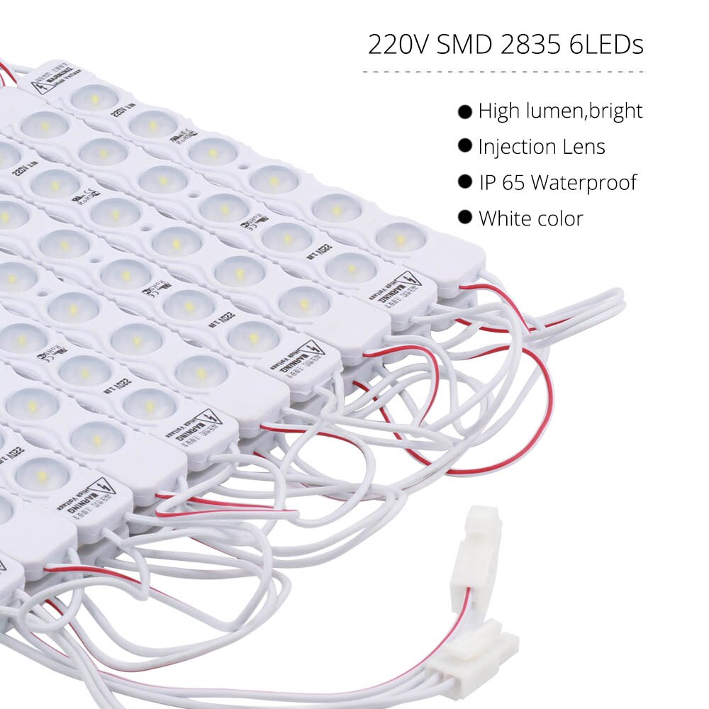 20PCS/lot AC 220V Led Modules 6Leds/PCS IP65 Water... – Grandado