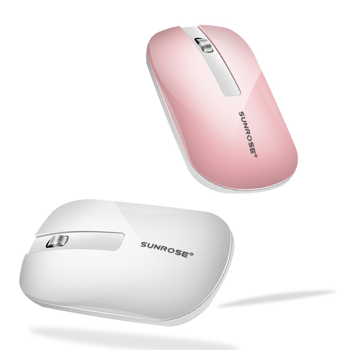 Ultra-Thin 2.4G Wireless Keyboard and Mouse Combo USB Cute Round Retro Mute Keyboard Mouse Set for Notebook Desktop Office Home