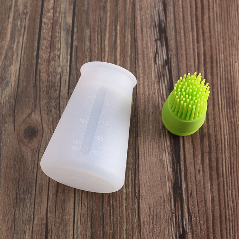 Portable Silicone Oil Bottle with Brush Grill Oil Brushes Liquid Oil Pastry Kitchen Baking BBQ Tool Kitchen Tools for BBQ