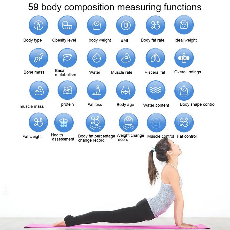 Smart Body Fat Scale LCD Digital Wireless Bluetooth BMI Weight Monitor Health Analyzer Fitness Lose Weight Tools Scale