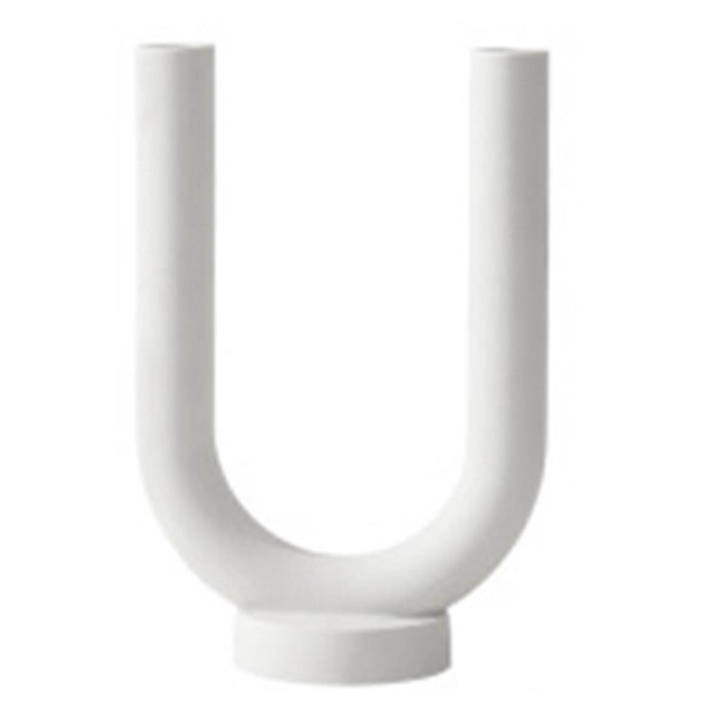 Sostenedor de vela de soporte para velas de cerámica minimalista soporte para candelita Tipo de Escritorio blanco Irregular: A2