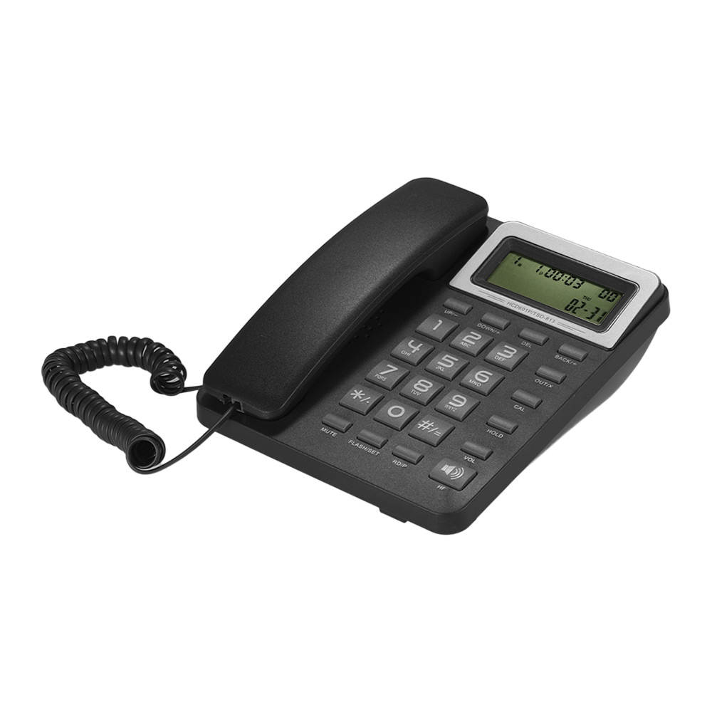 Desktop Snoer Vaste Telefoon Vaste Telefoon Met Lcd-scherm Mute/Pauze/Hold/ Flash/Herhalen/Handen gratis/Calculator Functie: Black