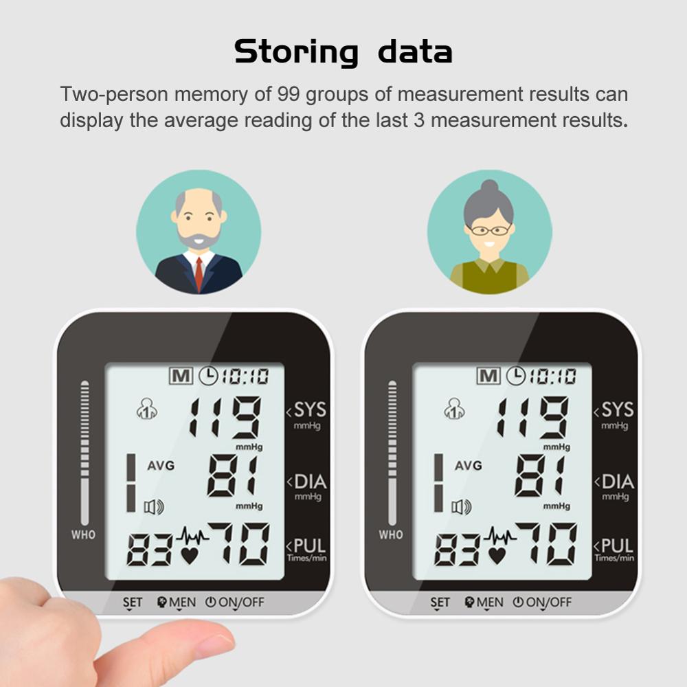 Protable Sphygmomanometer Tonometer Digital Wrist Blood Pressure Monitor Heart Rate Meter mechanical tonometer Tensiometro