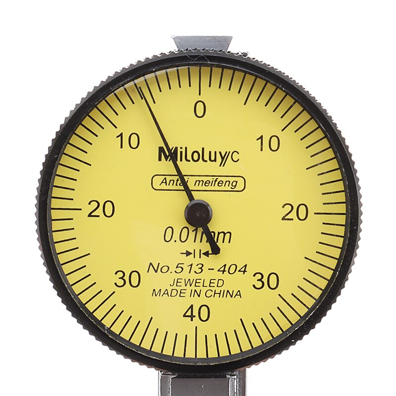 Indicador de prueba de Dial preciso, instrumento de medición de precisión métrica con rieles de cola de milano, montaje 0-40-0, 0,01mm, Mayitr