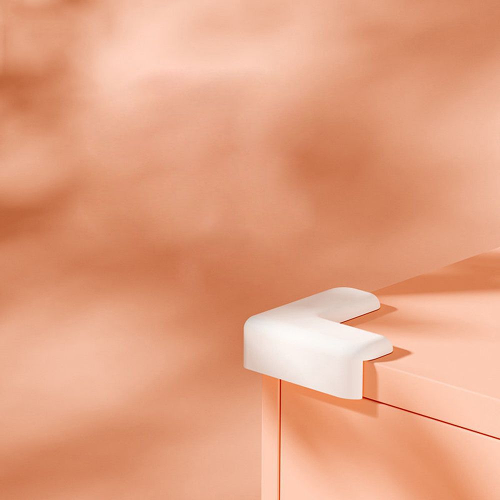 Baby Safe Silicone Corner Protector From Table Desk Furniture Angle Child Safety Edge Guards Anticollision Protection Cover Pad: beige-L-shape