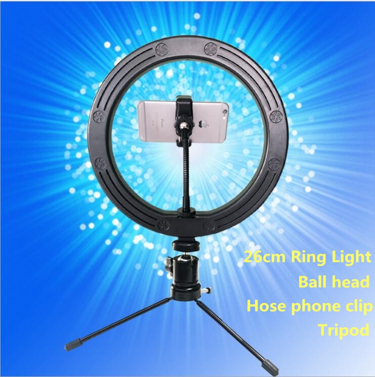 16 Cm/26 Cm Fotografische Studio Selfie 20 Cm Ring Licht 3200 K-5500 K Dimbare Led Verlichting met Usb Kabel Draagbare Desktop Statief