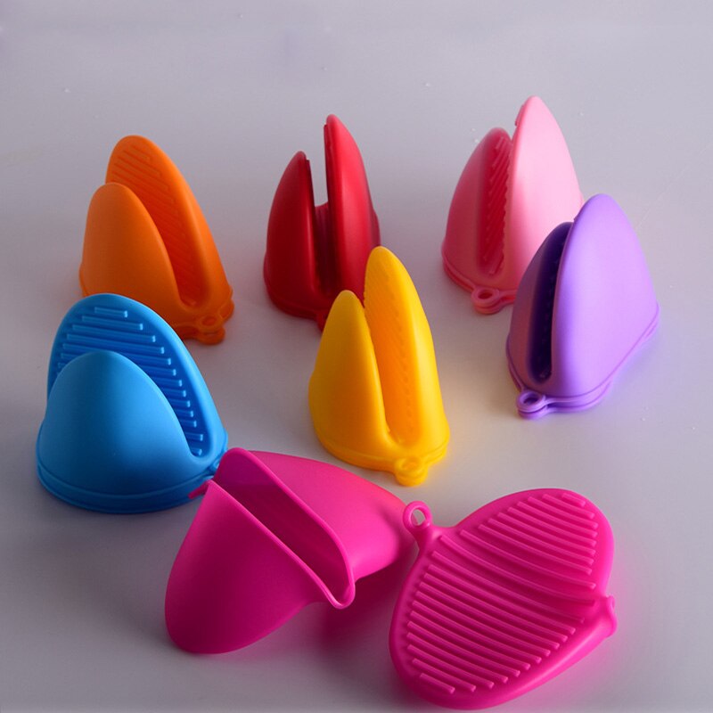 2PCS Thicken Silicone Baking Oven Mitts Microwave Oven Glove Insulation Non Stick Anti-slip Grips Bowl Pot Clips Kitchen Gadgets
