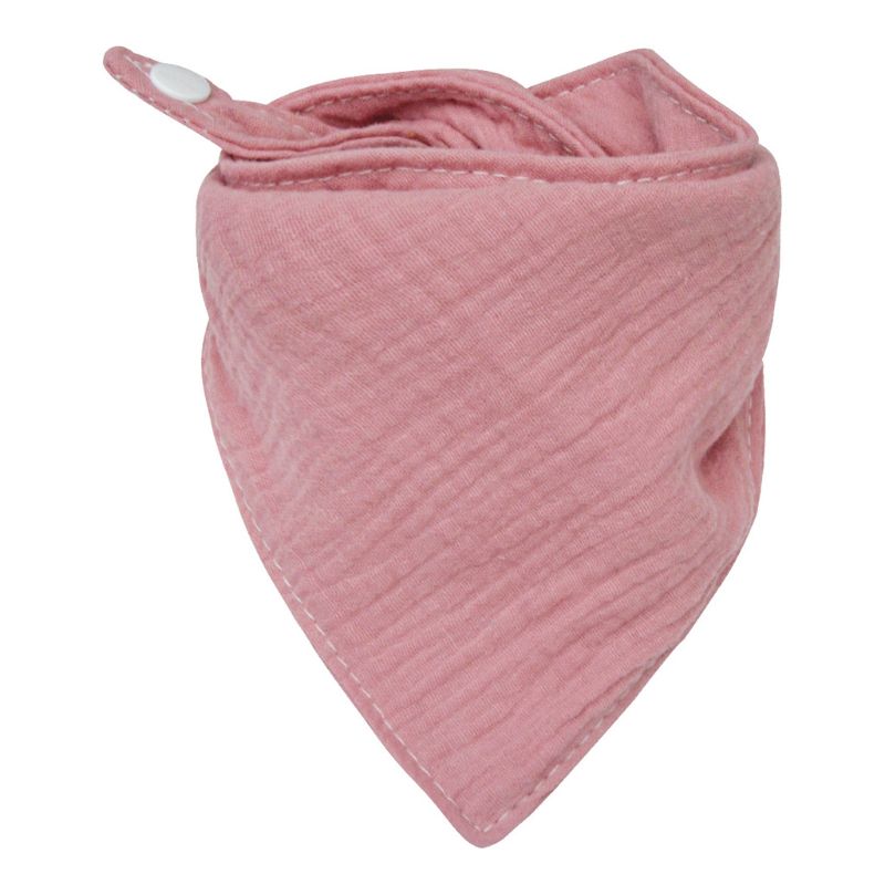 Baby Infant Cotton Bib Newborn Solid Color Triangle Scarf Feeding Saliva Towel Bandana Burp Cloth Boy Girl Shower: Pink