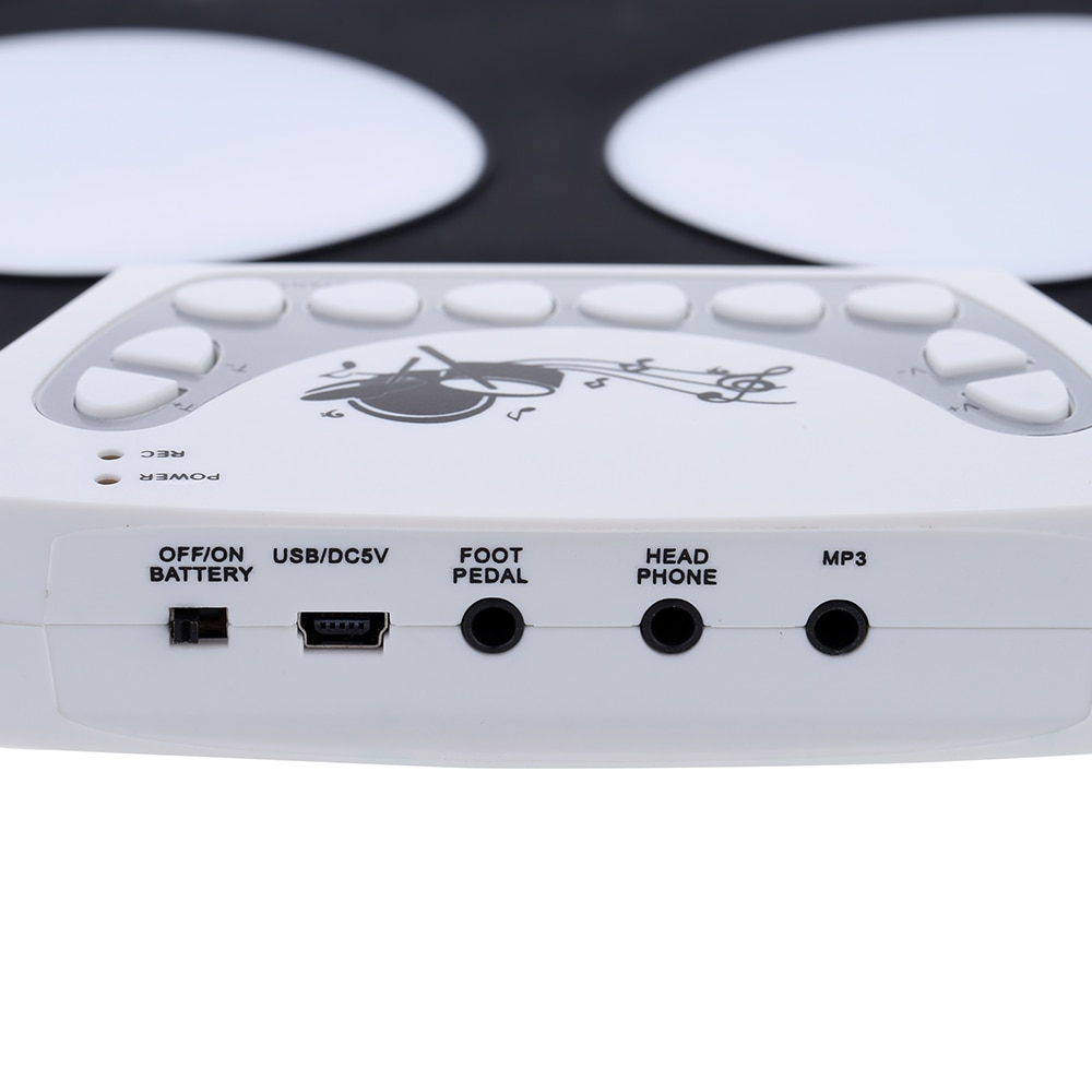 Elektronische Trommel einstellen rollen hoch Trommel Pad Bausatz Silizium Faltbare mit Drumstick Schlagzeug Instrument