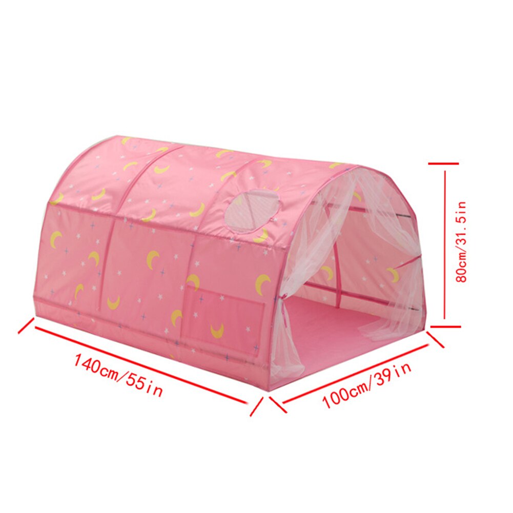 freundlicher freundlicher Spielen Zelt Ich bin Freien Spaß Picknick Schlaf Doppel Netz Vorhang Spielen Schlaf Zelt Faltbare Junge Mädchen Rosa Blau Polyester