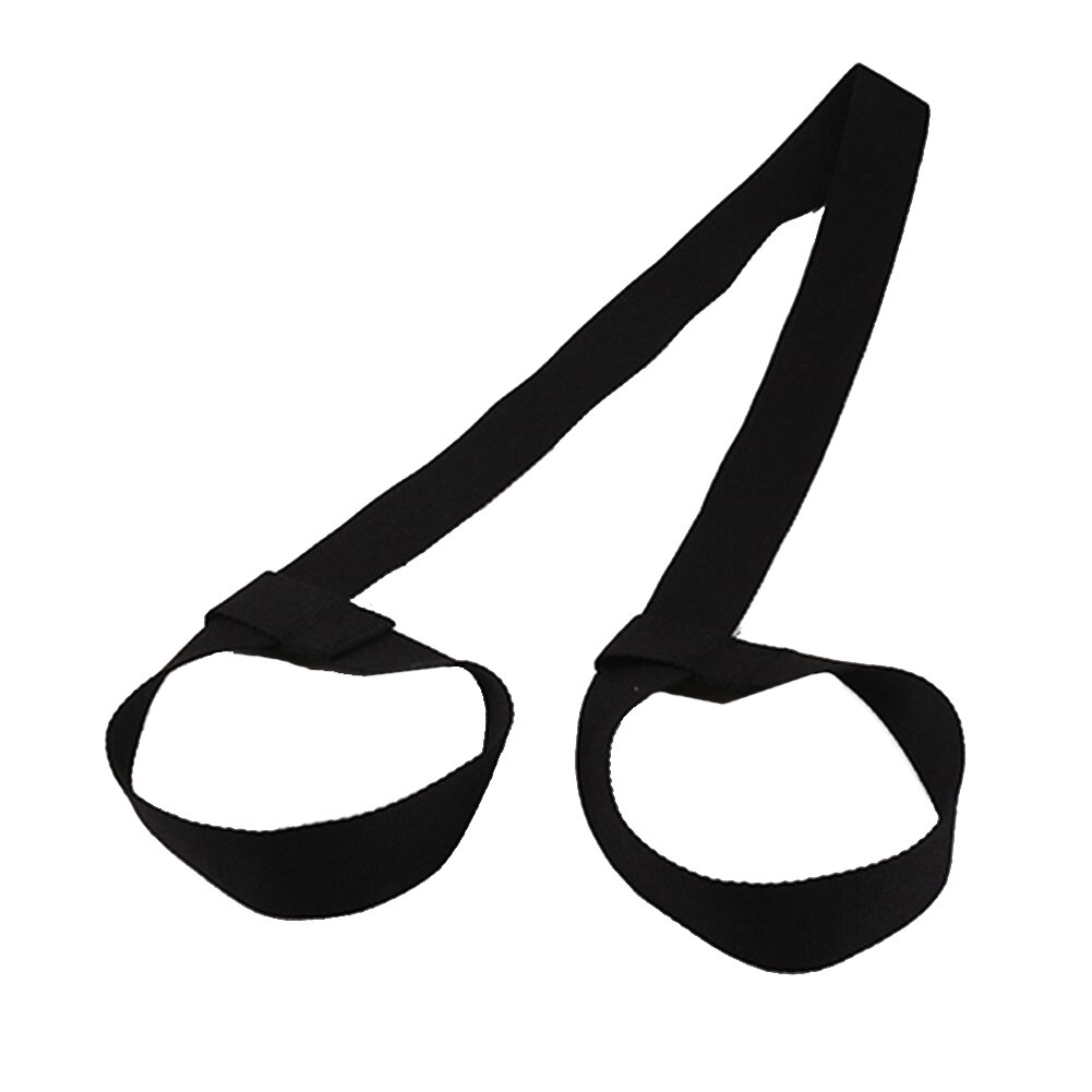 Draagbare katoenen yogamat, schoudertas, fitnessbenodigdheden, vintage: Zwart