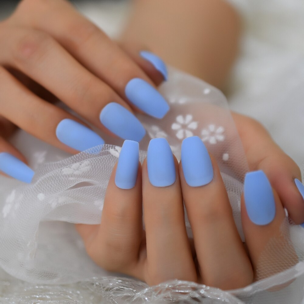 Néon Orange presse sur Ongles ballerine mat Faux Ongles couleur unie moyen manucure Art conseils avec onglets adhésifs: L5525