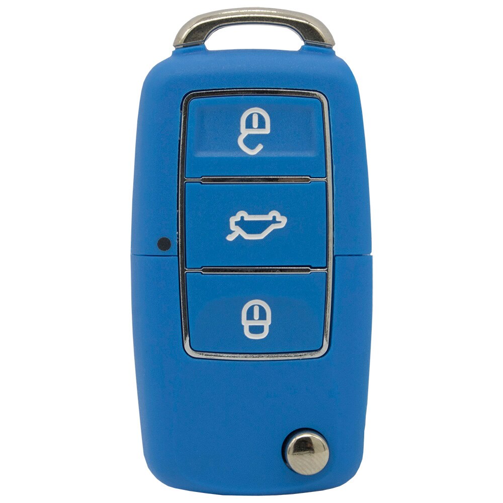 WhatsKey Auto afstandsbediening Sleutels Shell Voor Volkswagen Skoda Seat Golf Jetta Beetle Polo Bora Passat Voor VW 3 Button Vervanging flip Sleutel: Blue