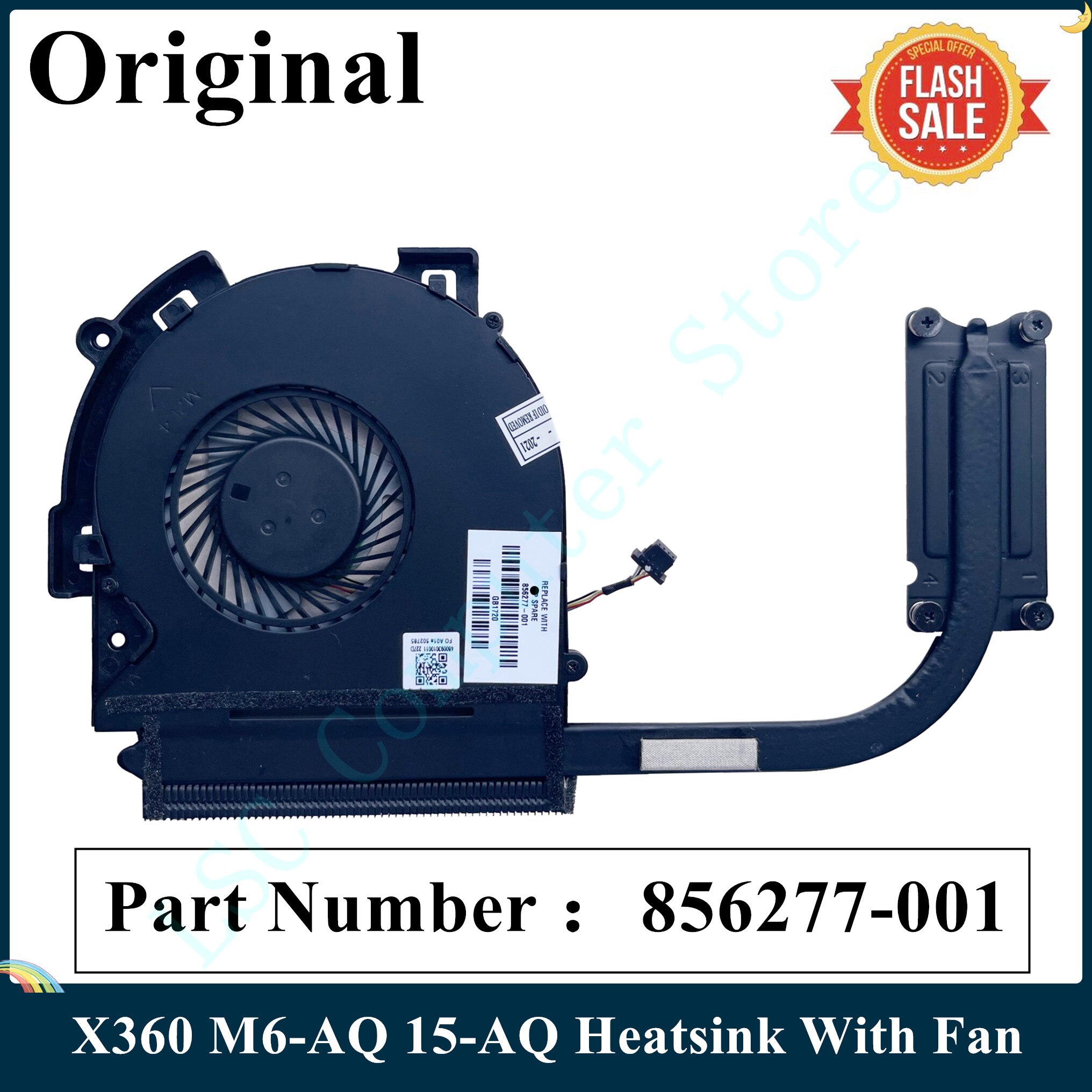 Lsc 98% Originele Voor Hp X360 M6-AQ 15-AQ 15T-AQ Laptop Cooling Radiator Heatsink Met Ventilator 856277-001 NFB80A05H-001 snel