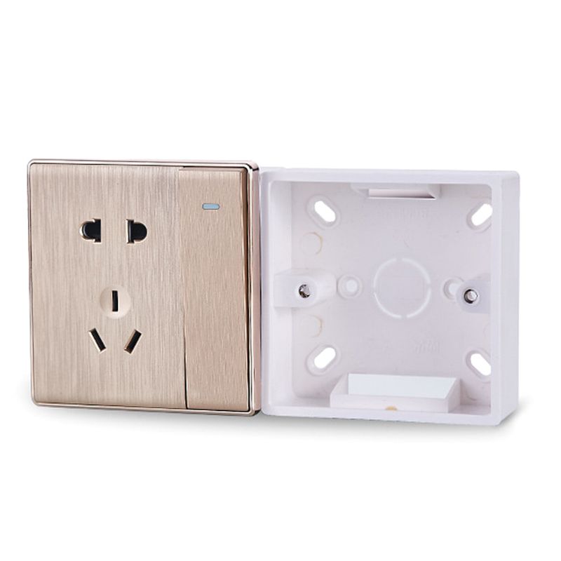 Boîte de jonction murale en PVC 86X86, Cassette pour interrupteur, Base de commutateur, boîte inférieure, boîte électrique, accessoires