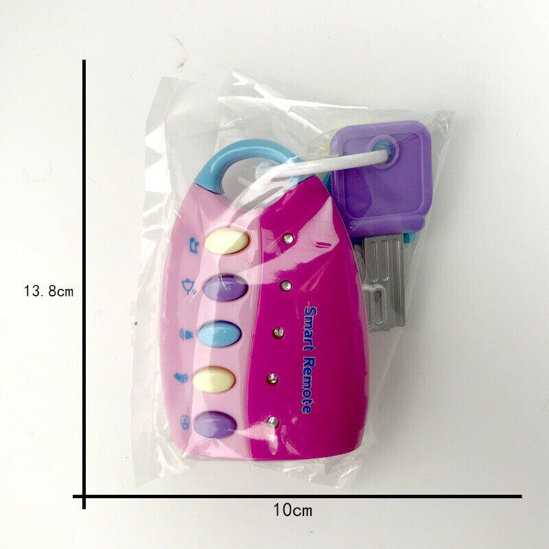 Clé de voiture musicale pour bébé, jouet éducatif, avec des sons Flash colorés, des voix à distance