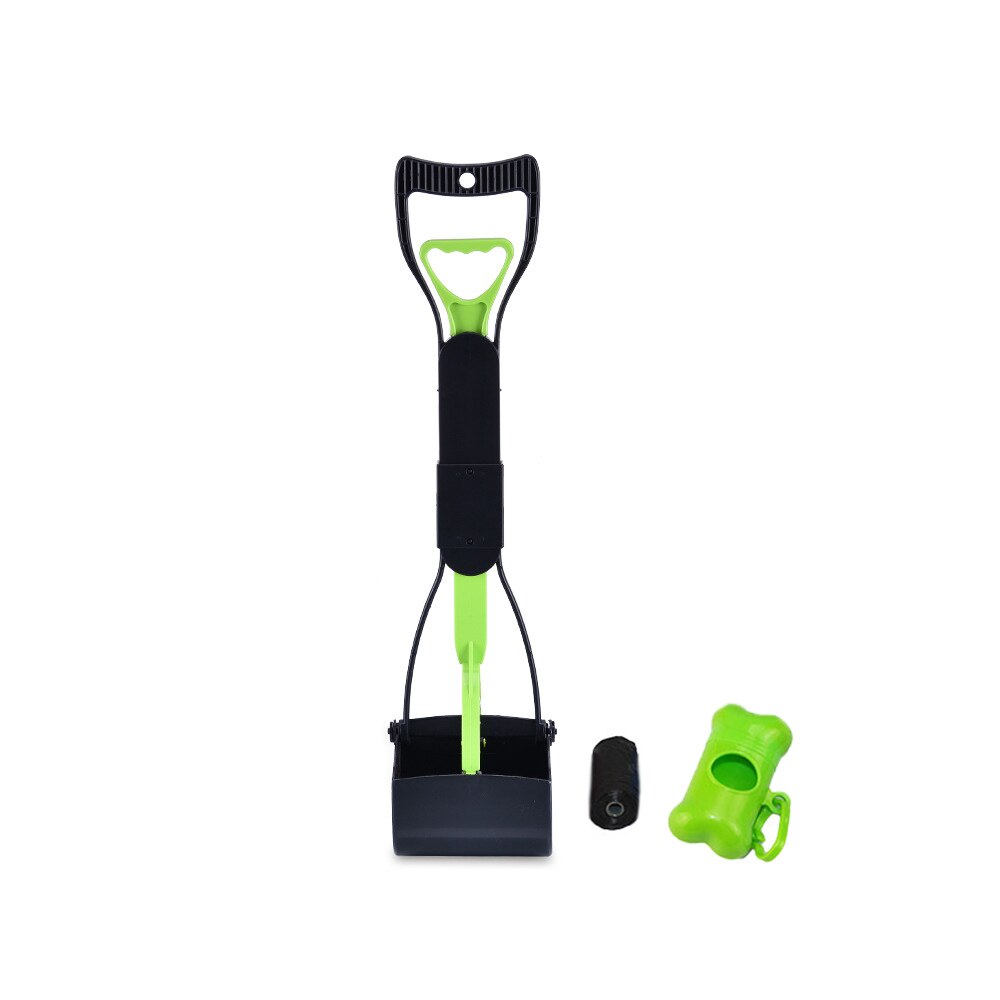 60cm Length Pet Pooper Scooper Long Handle Dog Cat Waste Picker Jaw Poop Scoop Pick Up Clean Waste Cleaning Tools: Green