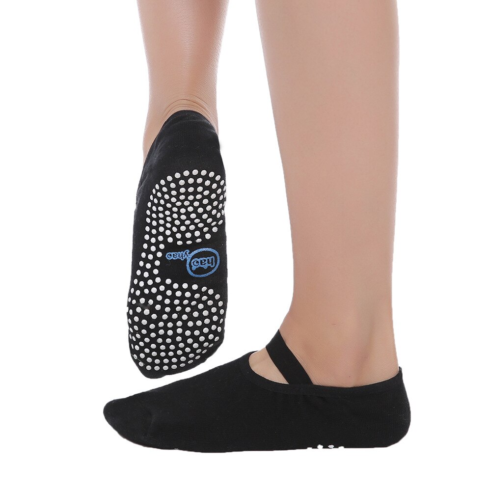 3 paar/partij dames antislip yogasokken zachte snel drogende katoenen sokken antislip dempende bandage pilates ballet gym fitness sokken