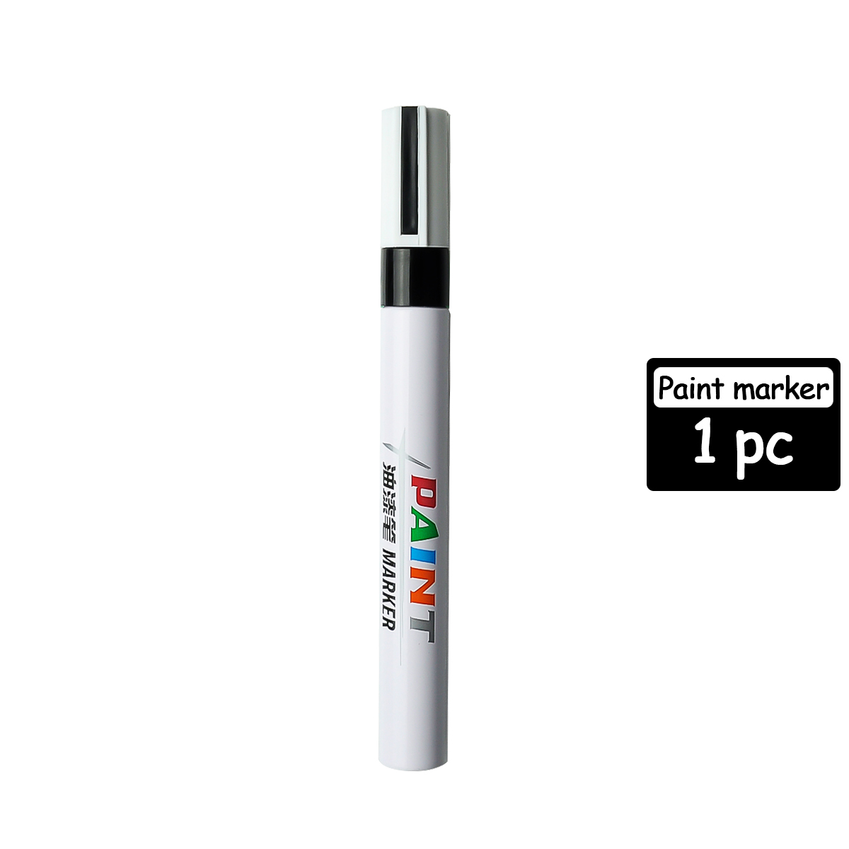 8 farben/einstellen Stoff Farbe Marker Stift Kleidung Textil DIY Handwerk T-Shirt Graffiti Pigment Malerei Stift Schule & büro Bahnhof: Schwarz