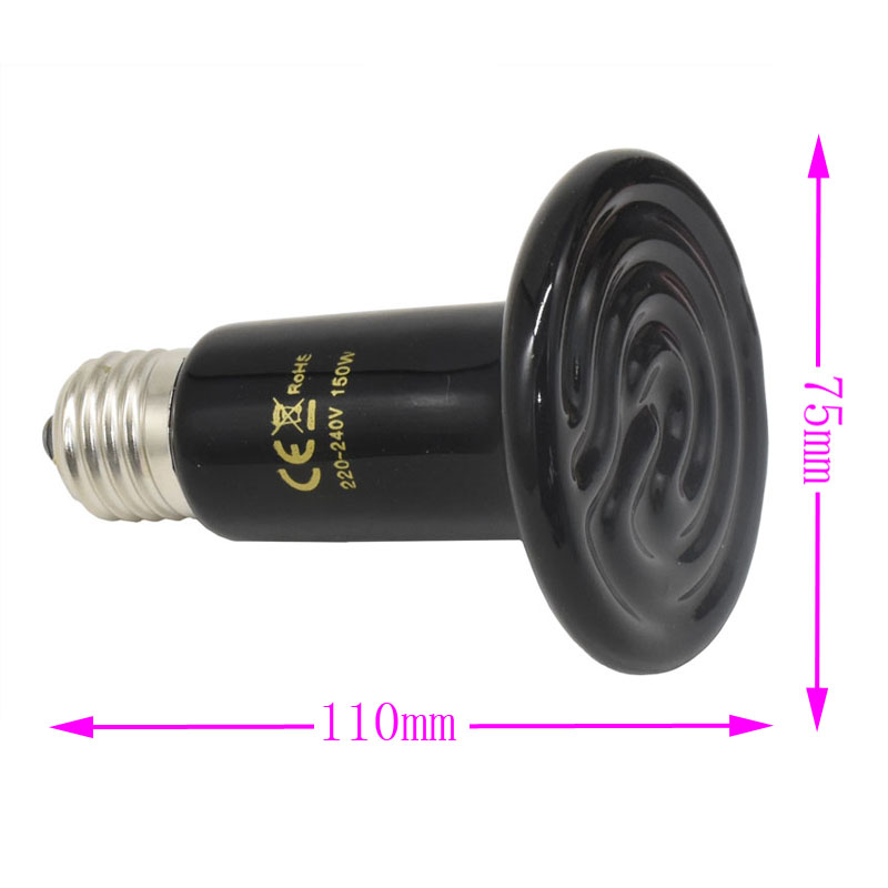 9 Products Ceramic heating lamp Chick Tortoises Lizard Spider Pet heat lamp Hedgehog Reptile heater 25W-100W-150W-200W