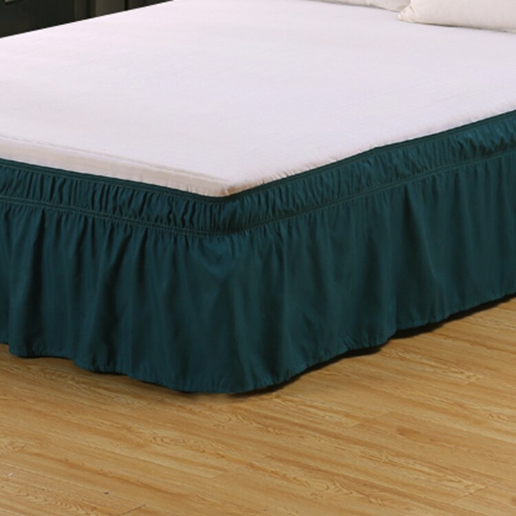Wrap Around Ruffled Bed Skirt with Adjustable Elastic Belt Wrinkle Free Bedskirt Dust Ruffles, Bed Frame Cover Queen King Size: ML / Twin(39x75x15in)
