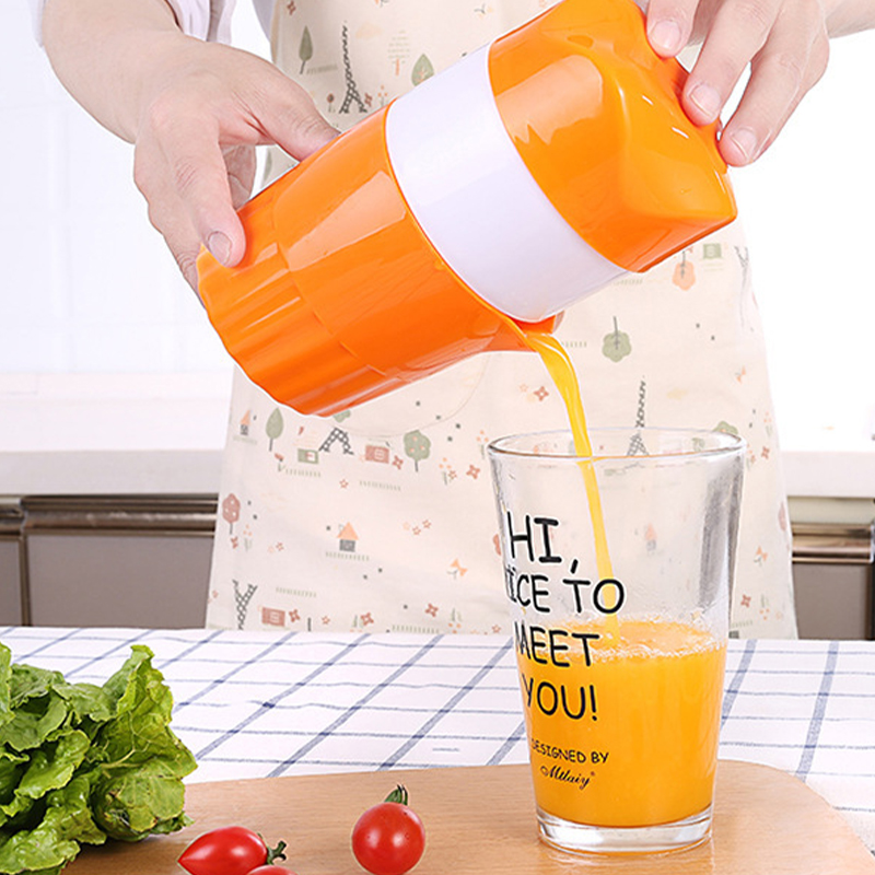 Handmatige citruspers, sinaasappelpers, handmatige dekselrotatiepers, pers voor citroen, limoen, grapefruit met zeef en bakje