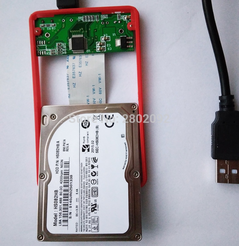 1.8 "CE/ZIF 80 GB HS082HB Harde schijf EN Een mobiele harde schijf doos voor a1237 MB003 IPOD CLASSIC VIDEO HDD