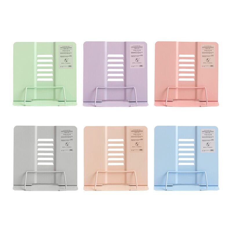 MINKYS-soporte plegable Morandi para libros, base de Metal para leer libros, ajustable, material de papelería Kawaii para escuela y oficina