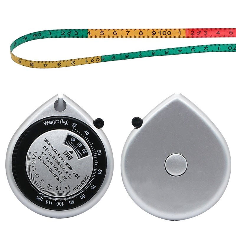 BMI Soft Body Measuring Tape 150cm Retractable PVC Ruler Meter Fitness Tools Measure Waist Lose Weight Fitness Women Men