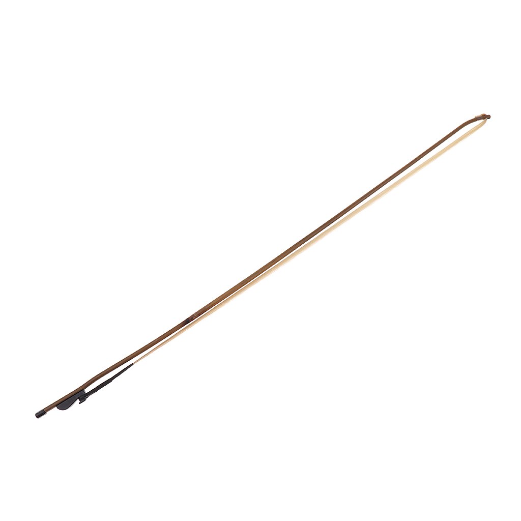 Chinese Erhu Bow Natural Bamboo&amp;White Horsetail Hair Bow for Beginner: Wood